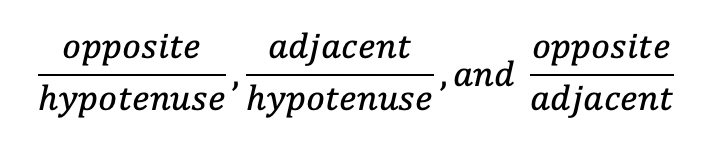 three trig ratios