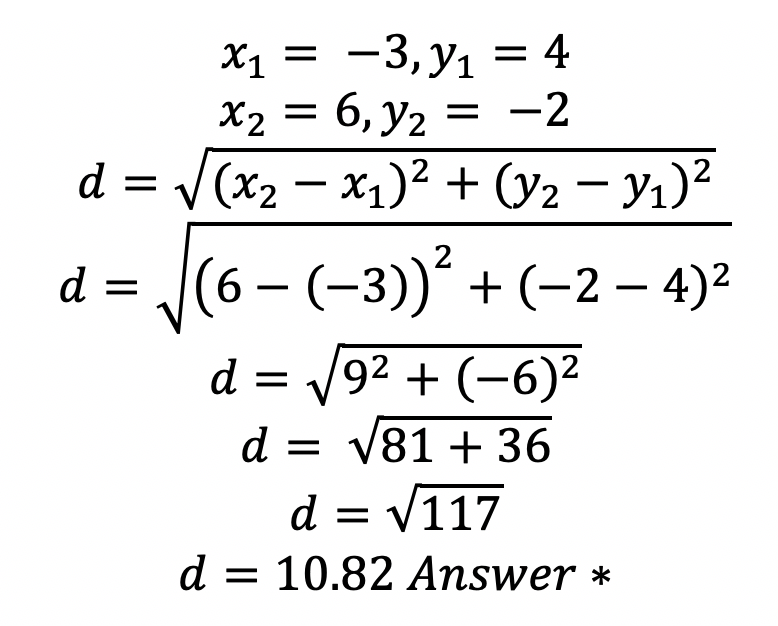 The Distance Formula