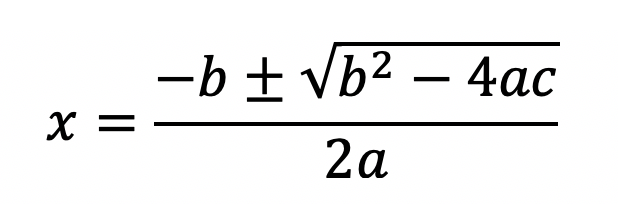 quad formula
